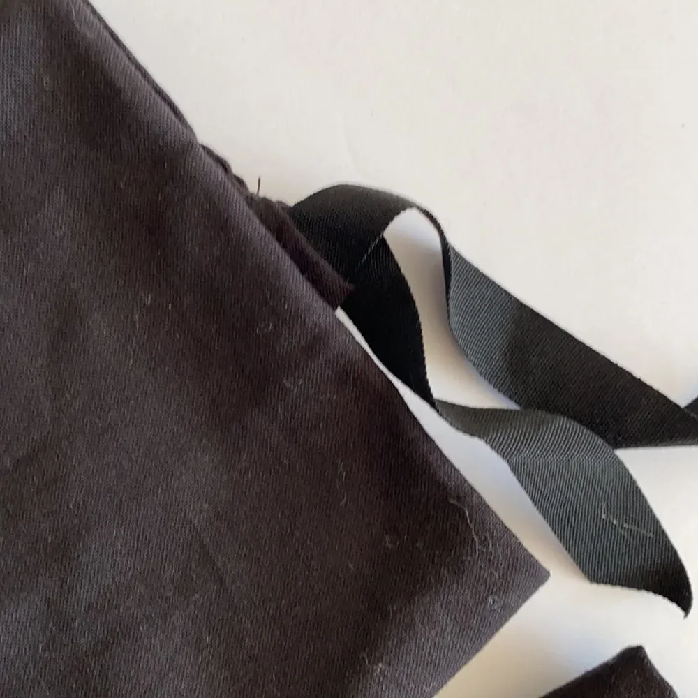 New Chanel black draw string shoe cotton bags (2)